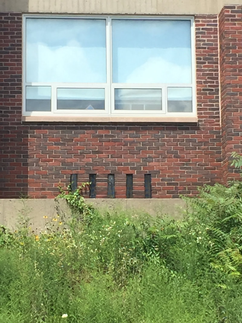 Vents outside a classroom